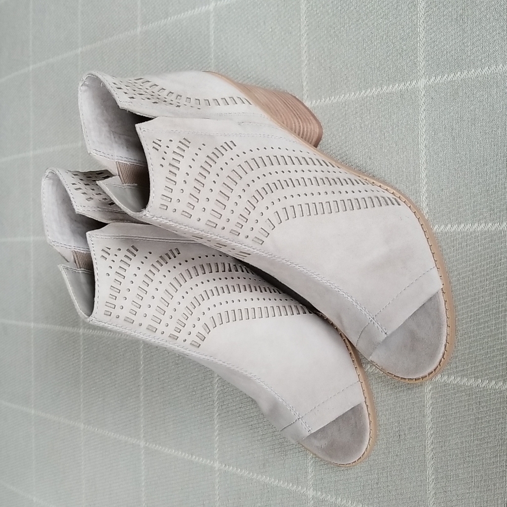Ladies' Suede Peep Toe Booties